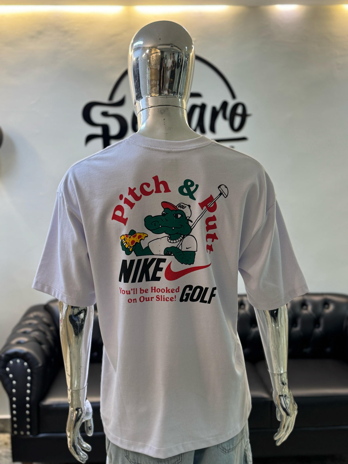 Camisa Oversized Masculina  PITCH & PUTT- BRANCO