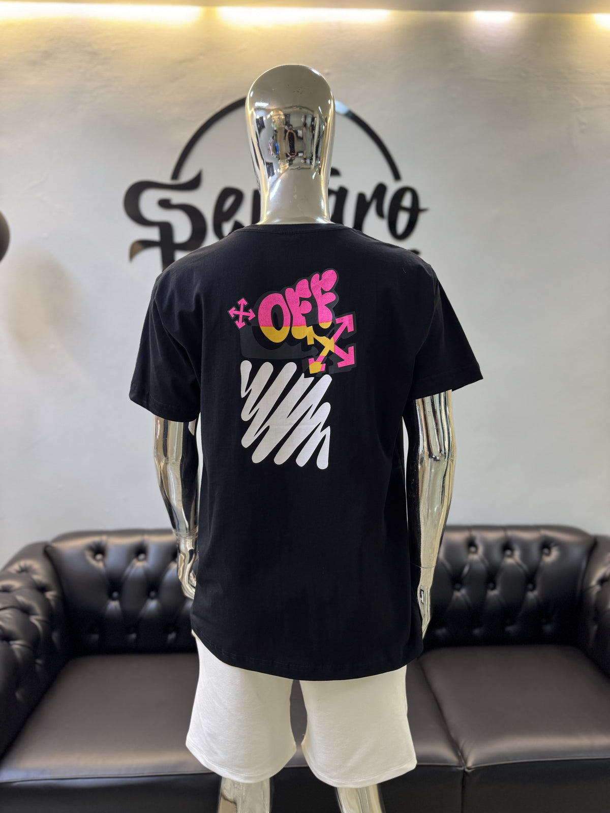 Camisa Masculina Off White- Preto